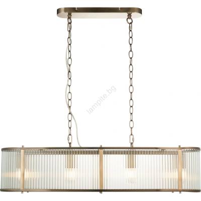 Endon Lighting 110945 - Пендел RIDGETON 4xE14/6W/230V месинг/прозрачен (EN0224)