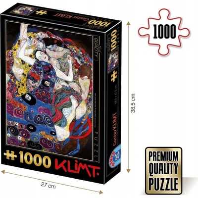 Gustav Klimt Polibek 1000 dílků