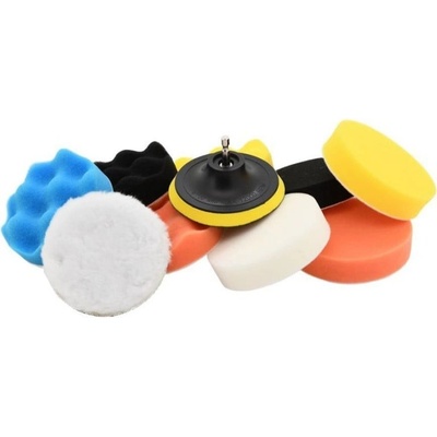 Leštící kotouče sada 10ks s unašečem 10cm Compass 10368 – Zboží Dáma