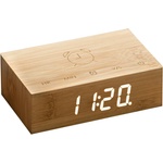 Gingko Design GINGKO Часовник с будилник Flip Cilck Clock - бамбук (Gingko-G003B11) Будилник