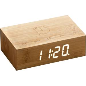 Gingko Design GINGKO Часовник с будилник Flip Cilck Clock - бамбук (Gingko-G003B11) Будилник