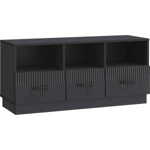 vidaXL ТВ шкаф с чекмедже Черно 102 x 34, 5 x 47 см Инженерна дървесина (895366)