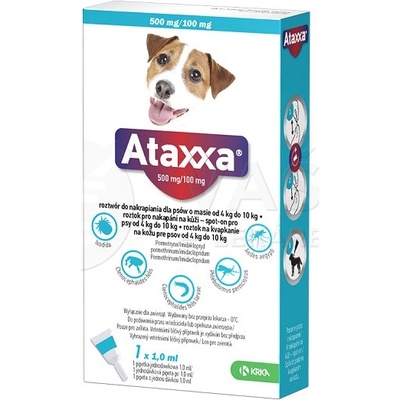 Ataxxa spot-on Dog M 4-10 kg 500/100 mg 1 x 1 ml