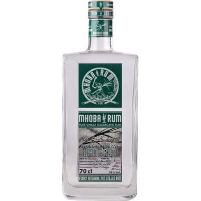 Mhoba Select Release White Rum 58% 0,7 l (čistá fľaša)