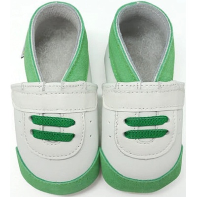 Lait et Miel kožené capáčky zelené sneakersky bílá