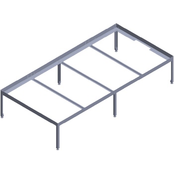 Метална сглобяенама Маса за Тава 200 x100 см (8081)