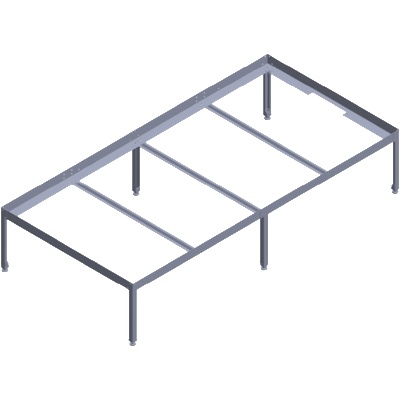 Метална сглобяенама Маса за Тава 200 x100 см (8081)