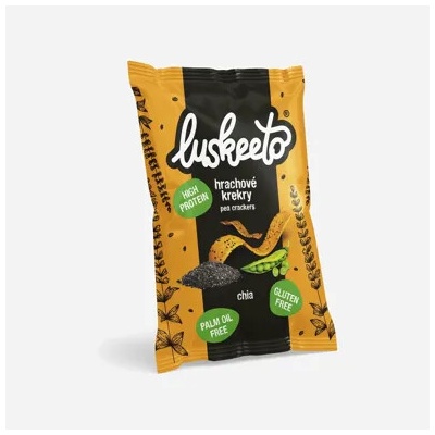 Luskeeto Strukovinové krekry s chia 40 g