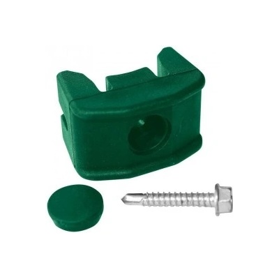 Příchytka plotového panelu 2D, 3D na sloupek ∅ 48 mm, PVC, zelená