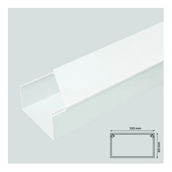 Canalux Žľab 100 x 60 mm biely