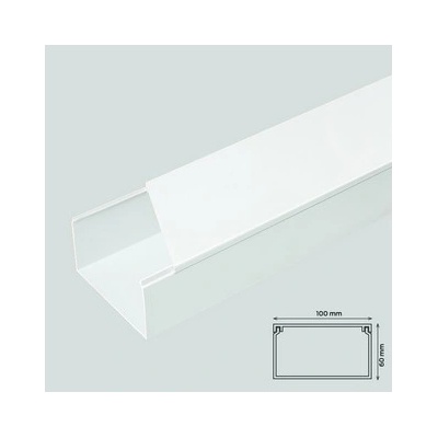 Canalux Žľab 100 x 60 mm biely