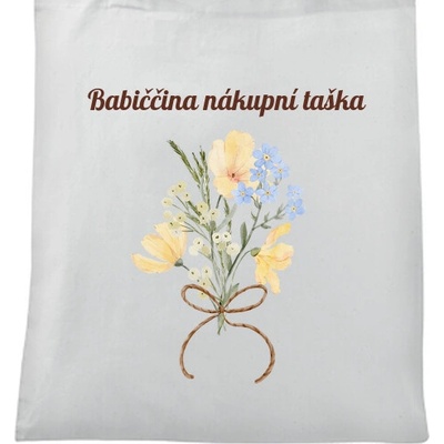 Taška s květinami pro babičku