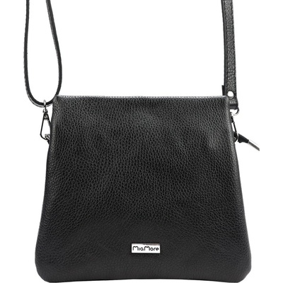 Černá kožená crossbody kabelka (GK102)