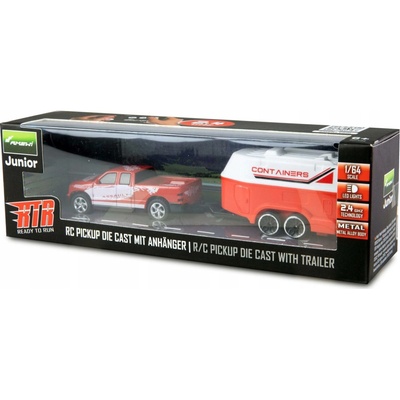 Amewi RC Pickup s přívěsem pro koně RTR červený 1:64