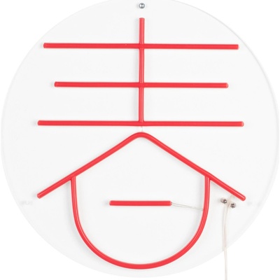 Červená nástěnná LED dekorace DUTCHBONE SPRING 35 cm