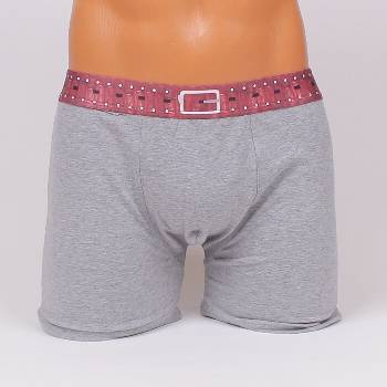 Светлосив боксер с ластик имитиращ колан