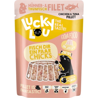 Lucky Lou Extrafood Tuniakový a kurací filet v želé 70 g