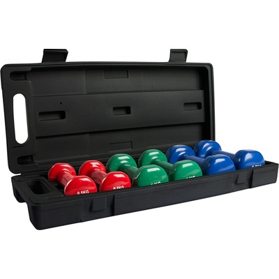 VIRTUFIT Sada vinylových činek s pouzdrem Dumbbellset 6 kg