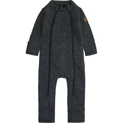 Merino overal s dvojitým dlhým zipsom Mikk Line sivý Anthracite Melange