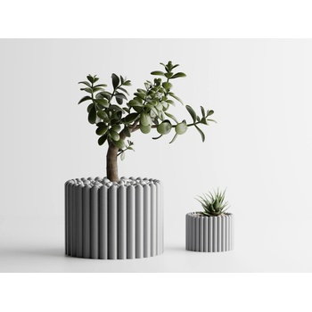 Кашпа Ancona Голяма, 135x135xH100mm - Сребърен