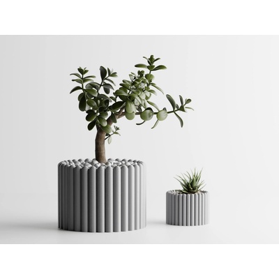 Кашпа Ancona Голяма, 135x135xH100mm - Сребърен