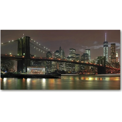Fotoobraz na skle New York noc 100x50 cm