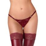 Noir Handmade F426 Masquerade Thong Burgundy XXL