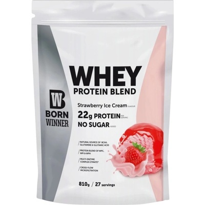 Born Winner Whey Protein Blend [810 грама] Ягодов сладолед