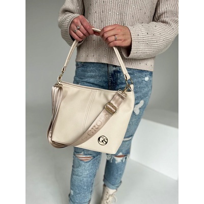 Grosso Béžová kabelka na rameno/crossbody GS-3111-beige