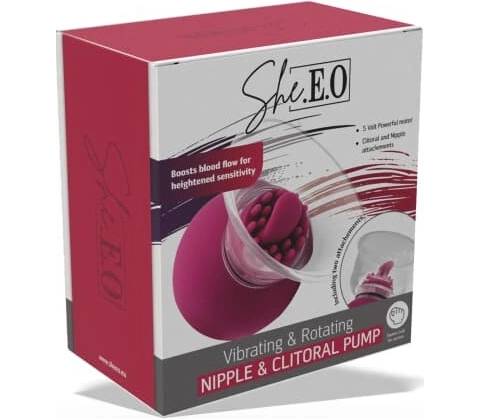 She.E.O Vibrating & Rotating Nipple & Clitoral Pump