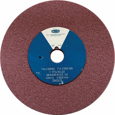 Tyrolit 98A60K9V40 Brúsny kotúč 175 x 10 x 20 mm 60 T418880