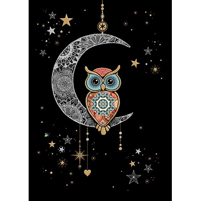 Luxusní přání M182 BUG ART - MOON OWL