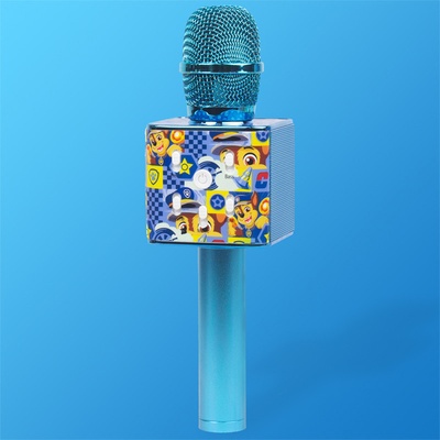 AppleMix Mikrofón HAT PATROL karaoke efekty Bass a Echo Bluetooth modrý Chase