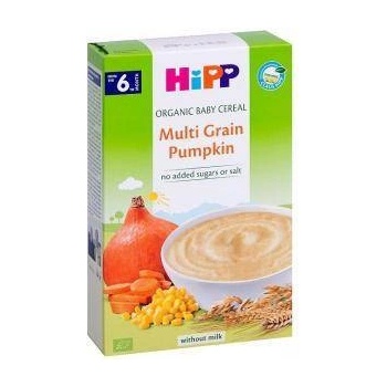 HiPP Био инстантна безмлечна многозърнеста каша с тиква hipp, 6+ месеца, 200гр