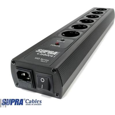 Supra Cables Supra Mains Block MD06-EU/SP SPC Black Switch - Silver Edition - Защита от пренапрежение (073216)