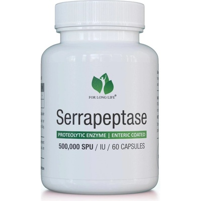 For Long Life SERRAPEPTÁZA 500000 SPU vysoká účinnosť bez plnidiel 60 kapsúl 60 dní