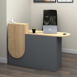 TopMebel Rezio TopMebel меламиново рецепция бюро в антрацит - дъб цвят 140x50x101.8cm