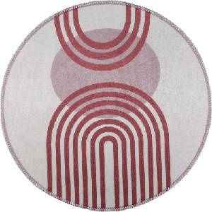 Vitaus Лилав/сив кръгъл килим ø 160 cm - Vitaus (FGR-S411-Yuvarlak-160x160)