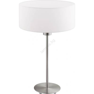 EGLO - LED Настолна лампа TUNJA 1xE27/60W/230V 38, 5 cm матов хром/бял (EG32512I)