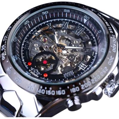 Winner Мъжки часовник bo-3053 - Сребрист/Черен kp3053 (bo-3053)