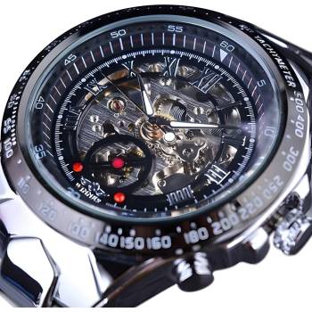 Winner Мъжки часовник bo-3053 - Сребрист/Черен kp3053 (bo-3053)