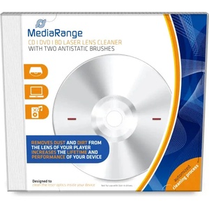 MediaRange Почистващ CD с антистатична четка за CD/DVD плейър (4260057130501)