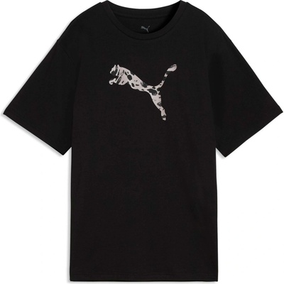 Puma Dámske tričko ESSENTIALS GRAPHIC ANIMAL RELAXED TEE Čierna béžová