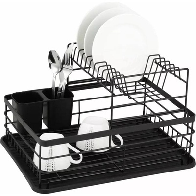 Kinghoff Сушилник за съдове на две нива Kinghoff KH 1798, Поставки за прибори - Черен (9999KH1716)