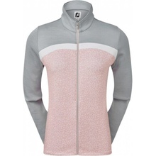 FootJoy W Full Zip Curved Colour Block světle růžová