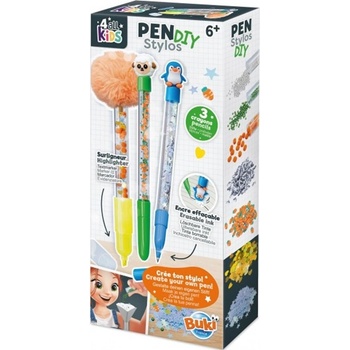 Buki France Творчески комплект Buki France - Направи си сам химикалка, животни (BKFK009)