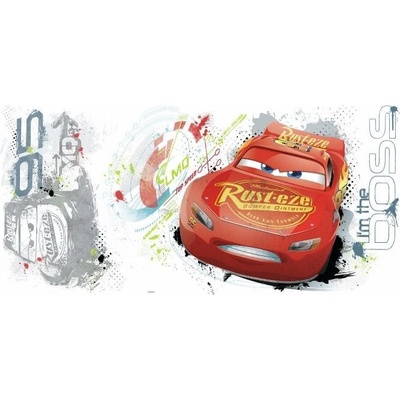 RoomMates Samolepka na zeď Cars Boss - Auta XXL - 1 arch, rozměry 93x44 cm