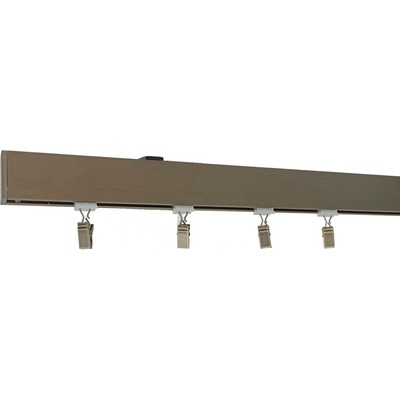 Kovovégarnýže Kolejnice Squerino broušený bronz 101-150cm jezdec s háčkem