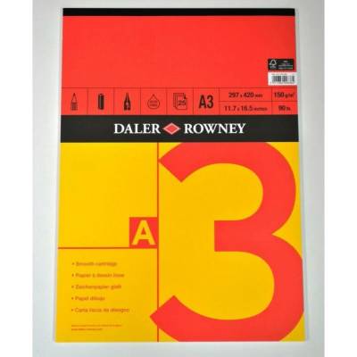 Daler Rowney Red & Yellow skicár A3 150 g 25 listov lepený