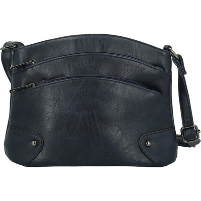 Stylová dámská koženková crossbody kabelka Giada tmavě modrá